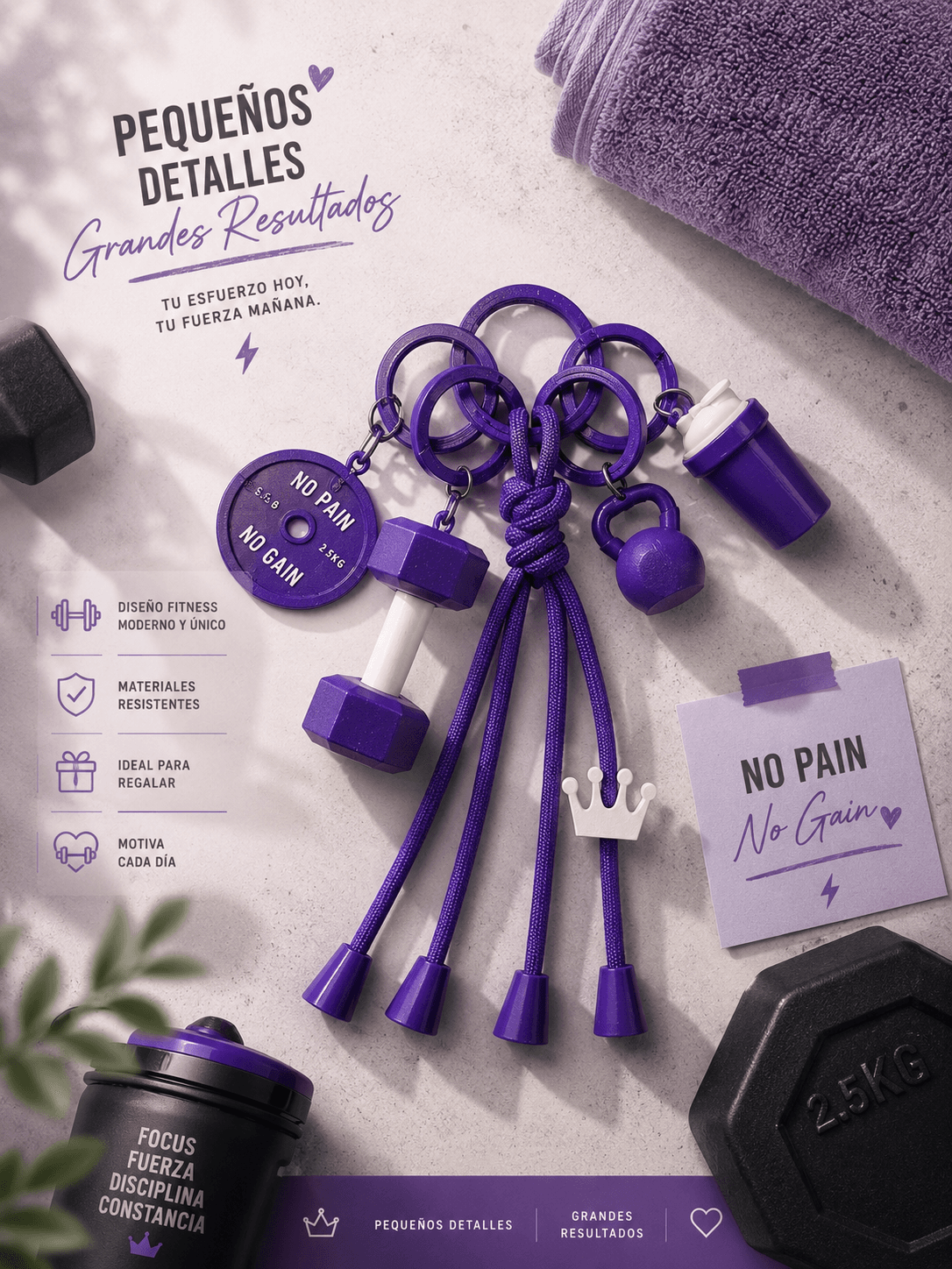 Llaveros Gym - producto personalizado 3D Kreandoen3d México (2)